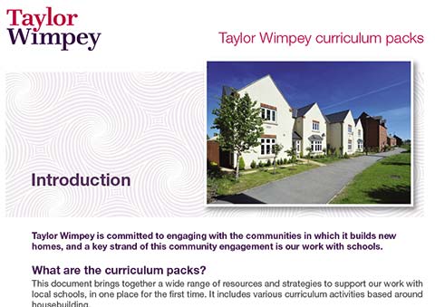 Taylor Wimpey curriculum packs